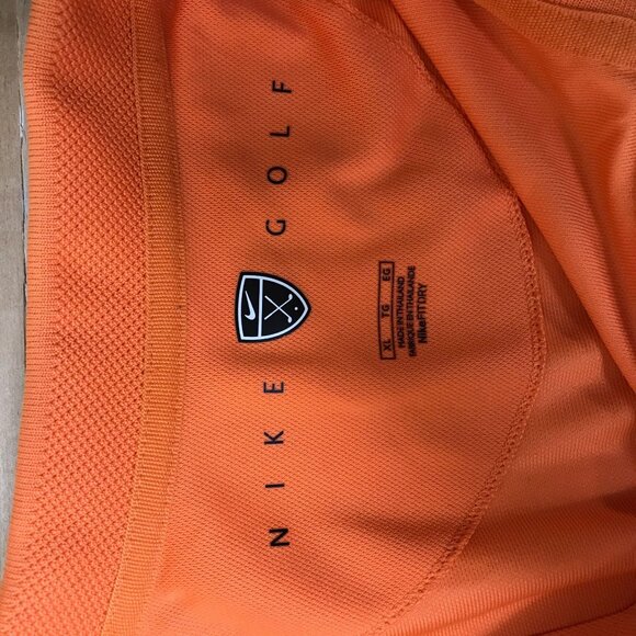 NIKE GOLF - MEN'S XLARGE -ORANGE SHORT SLEEVE COLLARED POLYESTER GOLF SHIRT - Picture 7 of 8